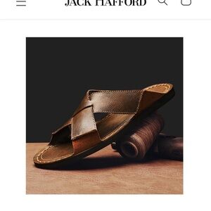 Men's Tan Leather Sandals